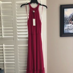 LAST CHANCE NWT Rachel Zoe Halter Maxi Dress w/Pockets